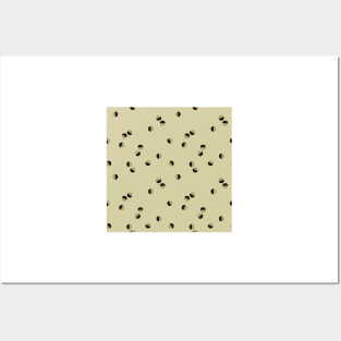 Scattered Dots Minimalist Geometric Pattern - Muted Earthy Pistachio Posters and Art